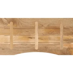 vidaXL Tablero escritorio con curva madera mango rugosa 140x50x2,5 cm Outlet