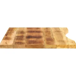 vidaXL Tablero escritorio con curva madera mango rugosa 100x50x2,5 cm Online