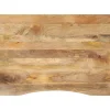 vidaXL Tablero escritorio con curva madera mango rugosa 110x80x2,5 cm