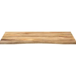 vidaXL Tablero escritorio con curva madera mango rugosa 110x80x2,5 cm