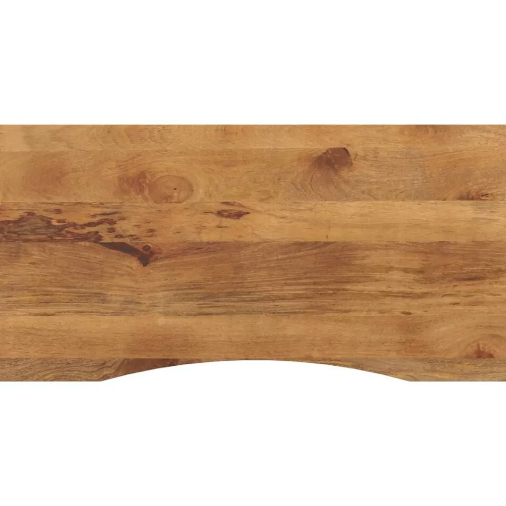 vidaXL Accesorios Para Mesas-Tablero escritorio con curva madera mango rugosa 140x60x2,5 cm