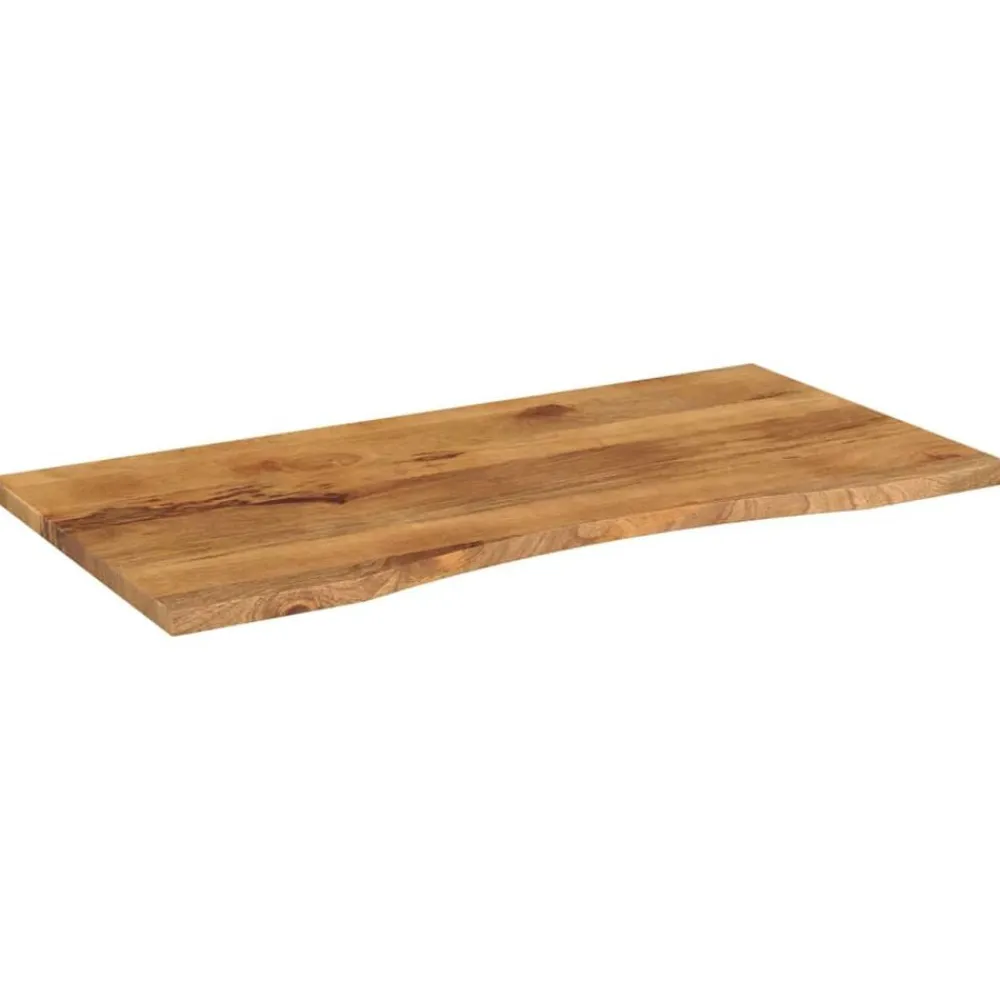 vidaXL Accesorios Para Mesas-Tablero escritorio con curva madera mango rugosa 140x60x2,5 cm