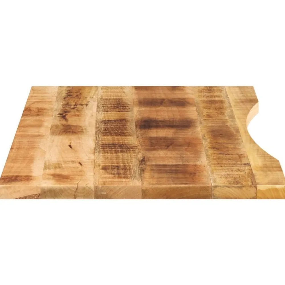 vidaXL Tablero escritorio con curva madera mango rugosa 120x60x2,5 cm Best