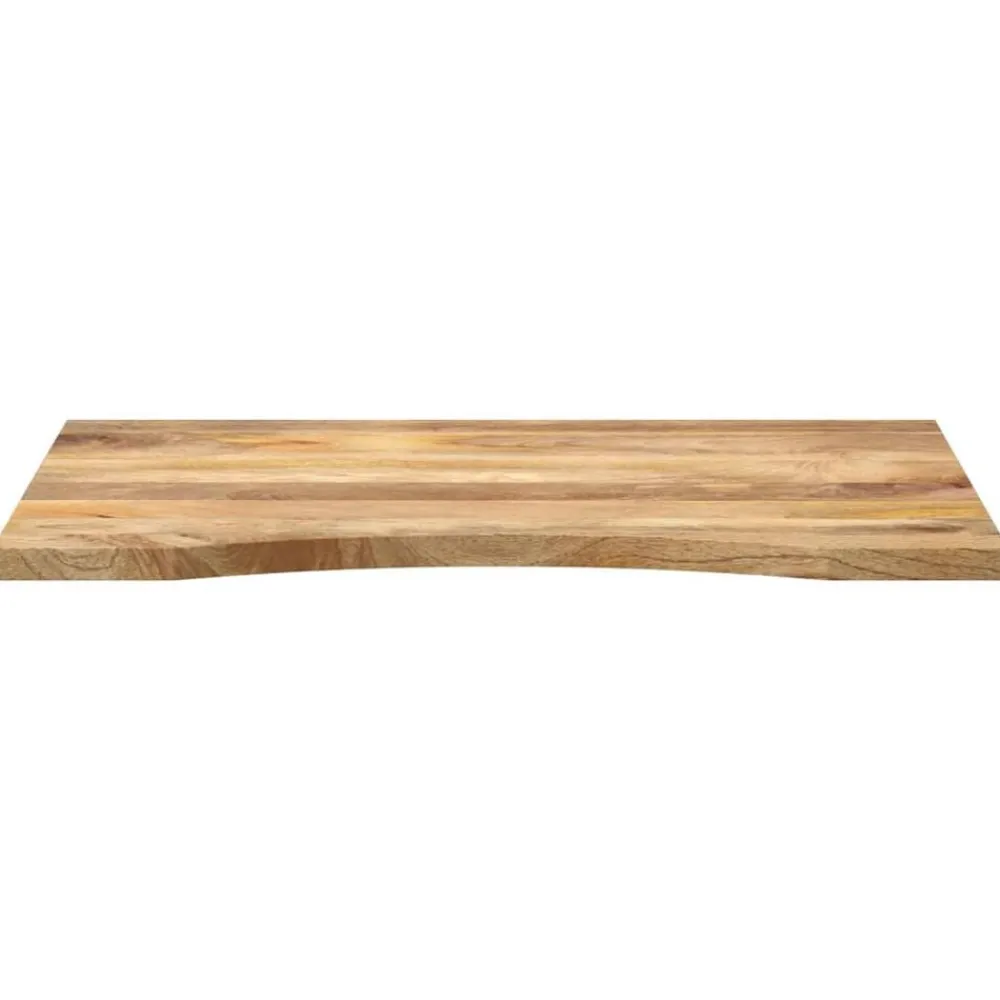 vidaXL Accesorios Para Mesas-Tablero escritorio con curva madera mango rugosa 100x60x2,5 cm