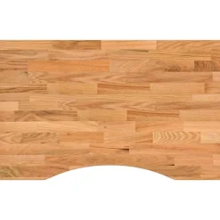 vidaXL Tablero escritorio rectangular madera maciza roble marrón claro Marr&oacute;n claro New