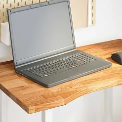vidaXL Tablero escritorio rectangular madera maciza roble marrón claro Marr&oacute;n claro New