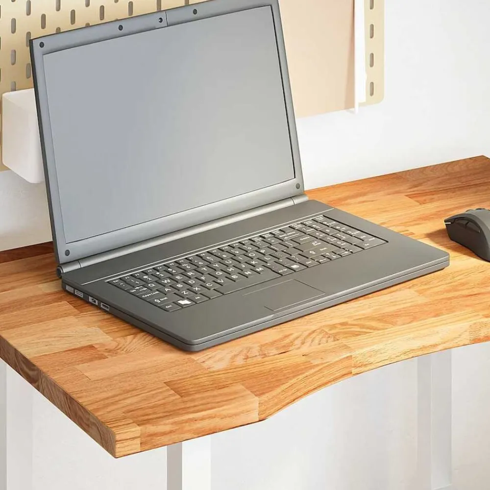 vidaXL Tablero escritorio rectangular madera maciza roble marrón claro Marrón claro New