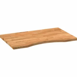 vidaXL Tablero escritorio rectangular madera maciza roble marrón claro Marrón claro New