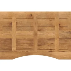 vidaXL Tablero escritorio con curva madera mango rugosa 100x60x2,5 cm Hot