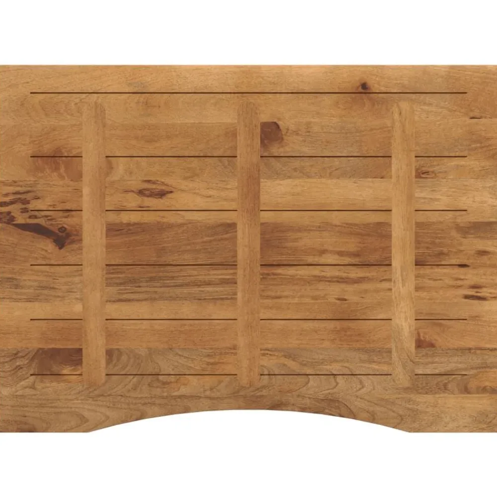 vidaXL Accesorios Para Mesas-Tablero escritorio con curva madera mango rugosa 100x80x2,5 cm