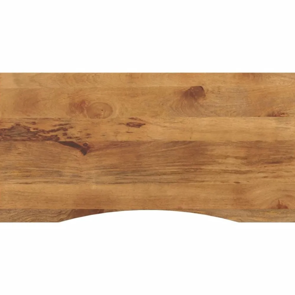 vidaXL Tablero escritorio con curva madera mango rugosa 110x50x2,5 cm Hot
