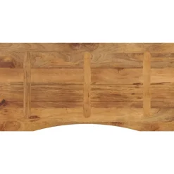 vidaXL Tablero escritorio con curva madera mango rugosa 110x50x2,5 cm Hot