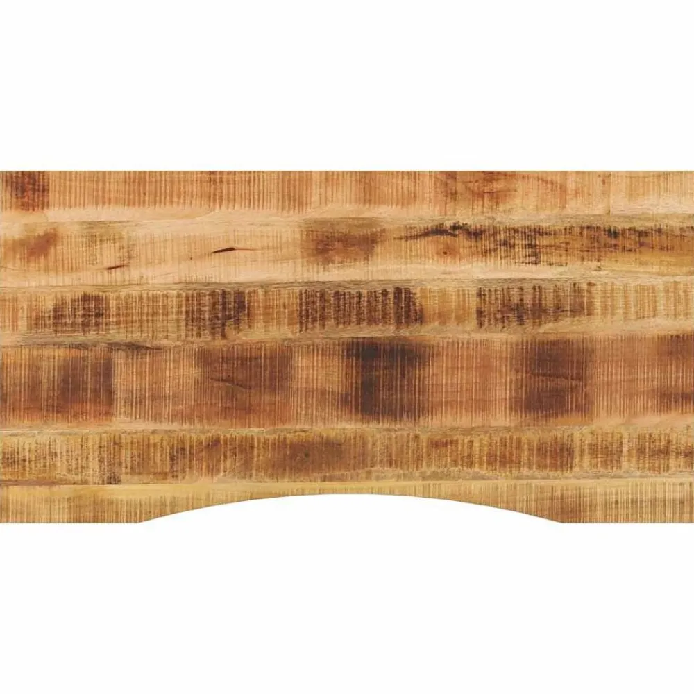 vidaXL Accesorios Para Mesas-Tablero escritorio con curva madera mango rugosa 110x50x2,5 cm