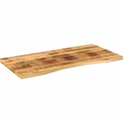 vidaXL Accesorios Para Mesas-Tablero escritorio con curva madera mango rugosa 140x60x2,5 cm