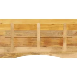 vidaXL Accesorios Para Mesas-Tablero escritorio con curva madera mango rugosa 140x60x2,5 cm