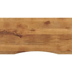 vidaXL Tablero escritorio con curva madera mango rugosa 110x60x2,5 cm Discount