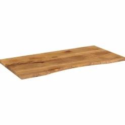 vidaXL Tablero escritorio con curva madera mango rugosa 110x60x2,5 cm Discount