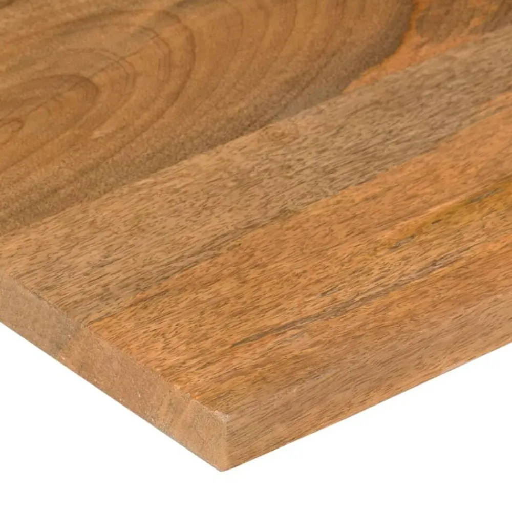 vidaXL Tablero escritorio con curva madera mango rugosa 110x60x2,5 cm Discount