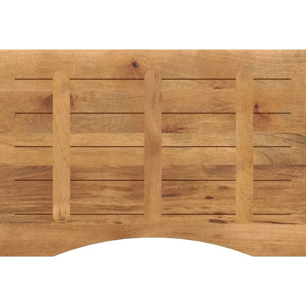 vidaXL Tablero escritorio con curva madera mango rugosa 100x50x2,5 cm Best