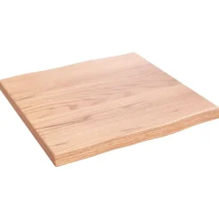 vidaXL Tablero mesa madera tratada roble borde natural 40x40x2 cm Marr&oacute;n claro Hot