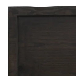vidaXL Tablero mesa madera tratada borde vivo marrón 60x50x(2-4) cm Marrón oscuro New