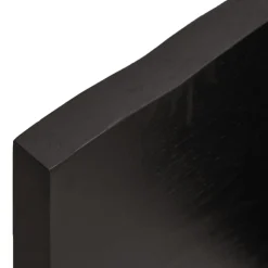 vidaXL Tablero mesa madera tratada borde vivo marrón 60x50x(2-4) cm Marrón oscuro New