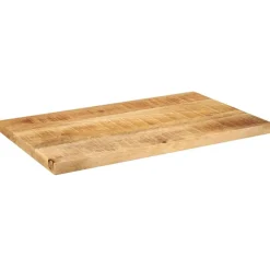 vidaXL Tablero mesa rectangular madera maciza mango rugosa 40x20x2,5cm Madera de mango rugosa (natural) Clearance