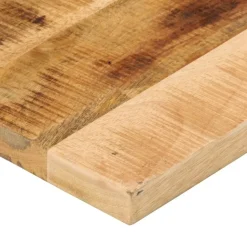 vidaXL Tablero mesa rectangular madera maciza mango rugosa 40x20x3,8cm Madera de mango rugosa (natural) Hot