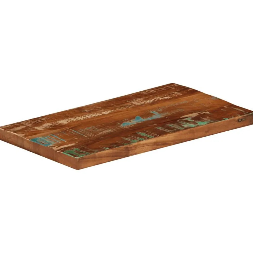 vidaXL Tablero mesa rectangular madera maciza reciclada 40x20x3,8 cm Madera reciclada (multicolor)