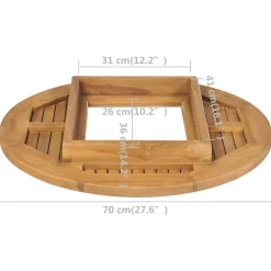 vidaXL Tablero para caja de cerveza madera de teca 70 cm