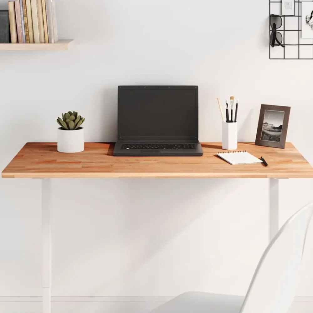 vidaXL Accesorios Para Mesas-Tablero rectangular de madera maciza de haya 100x50x1,5 cm