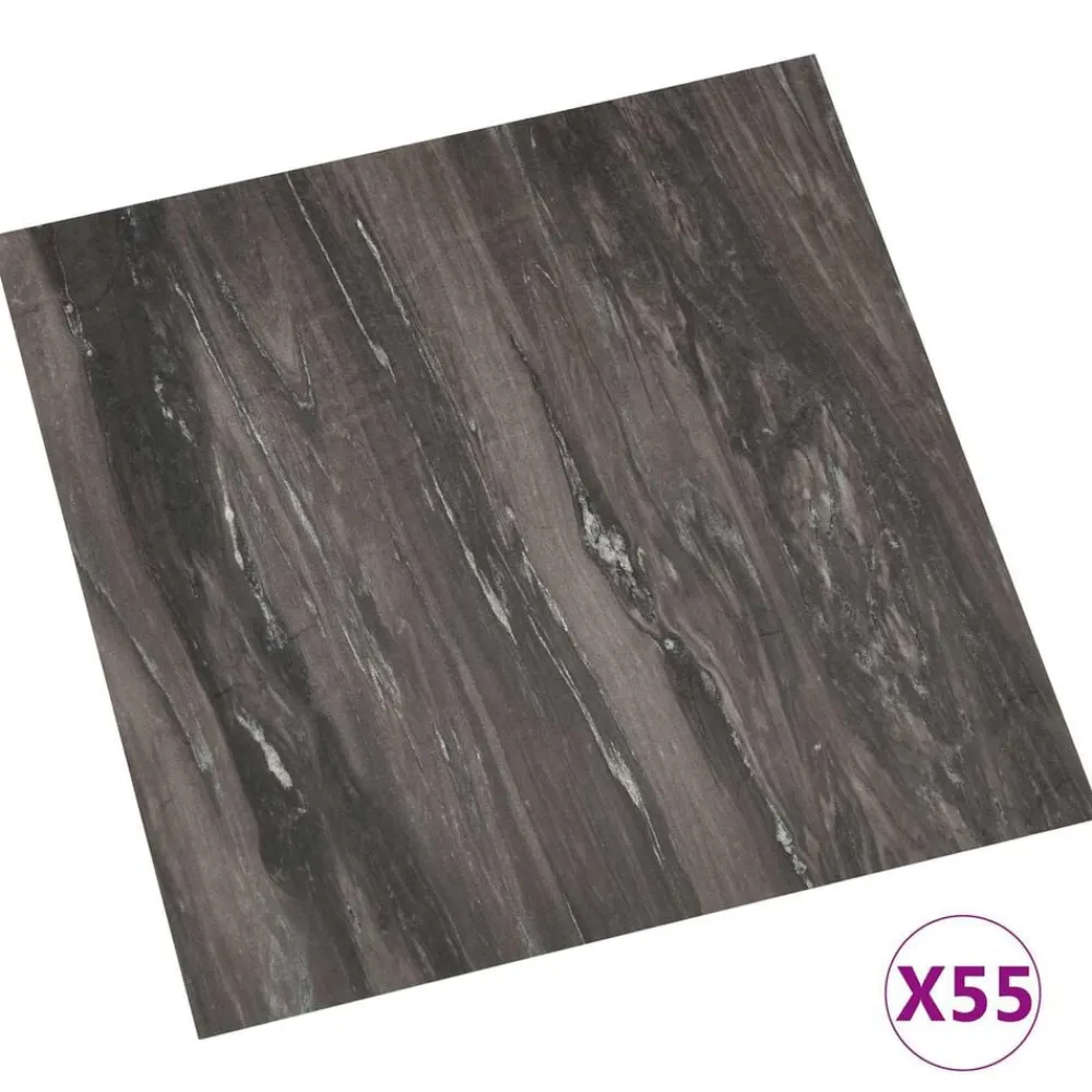 vidaXL Tableros de Suelo 55 pcs Gris oscuro 5,11 m² PVC Hot
