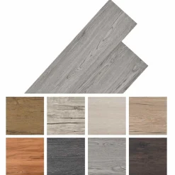 vidaXL Tableros de Suelo 18 pcs 5,26 m² PVC Gris oscuro Clearance