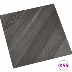 vidaXL Tableros de Suelo 55 pcs Gris 5,11 m² PVC