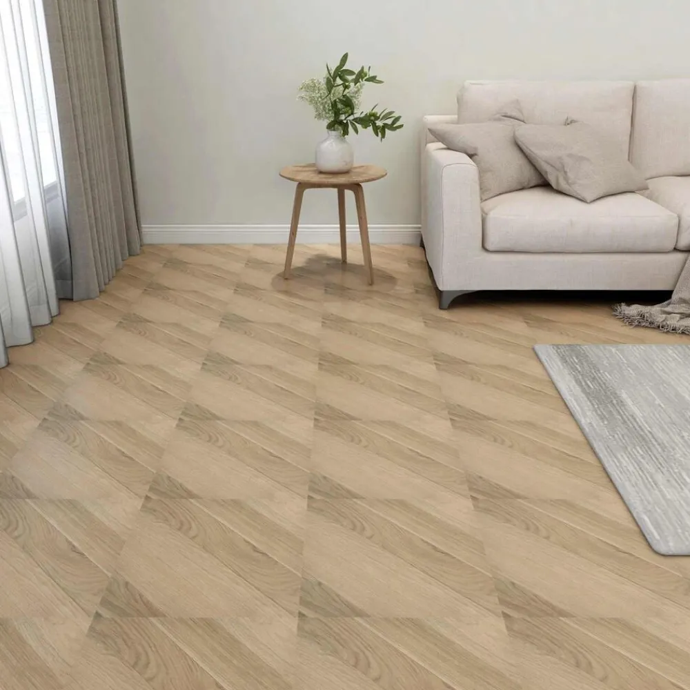 vidaXL Materiales De Construcción-Tableros de Suelo 55 pcs Marrón 5,11 m² PVC