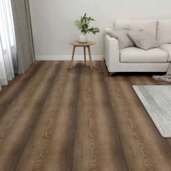 vidaXL Materiales De Construcción-Tableros de Suelo 55 pcs Marrón 5,11 m² PVC
