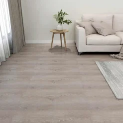 vidaXL Tableros de Suelo 55 pcs Taupé 5,11 m² PVC Madera Discount