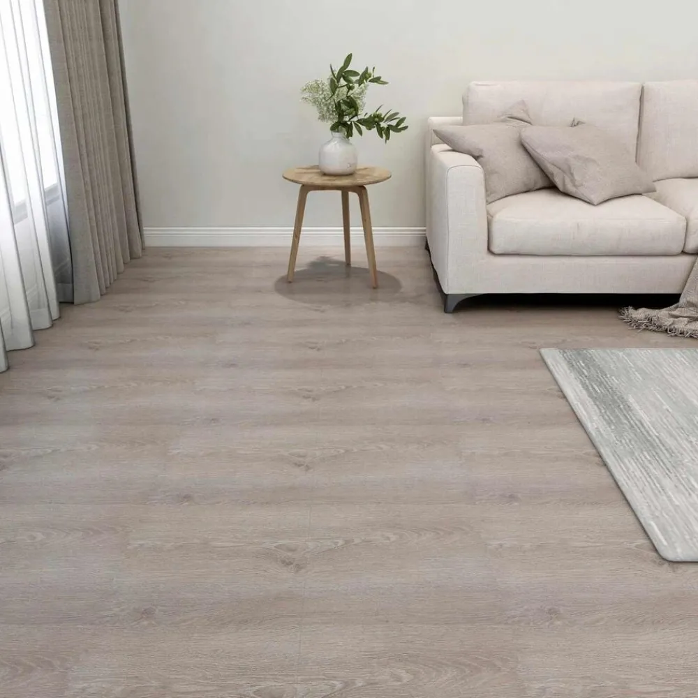 vidaXL Tableros de Suelo 55 pcs Taupé 5,11 m² PVC Madera Discount