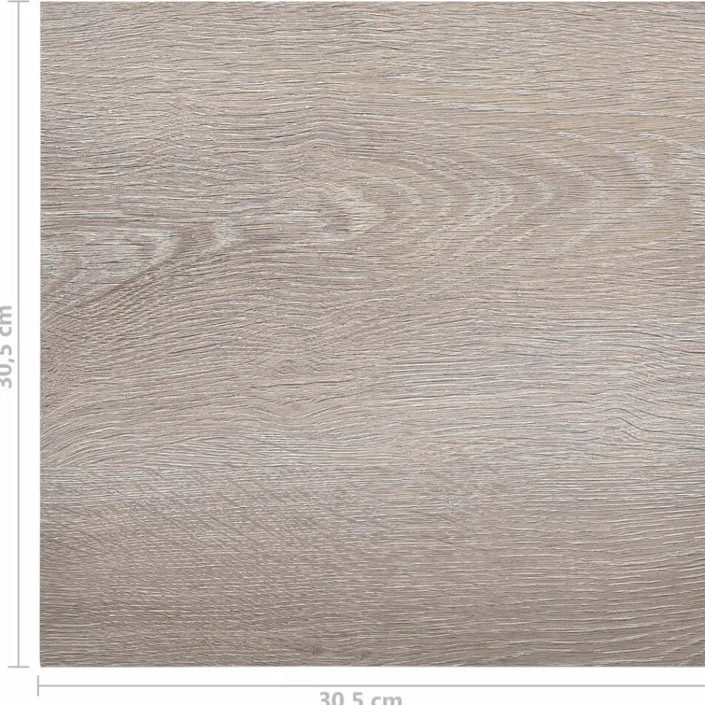 vidaXL Tableros de Suelo 55 pcs Taupé 5,11 m² PVC Madera Discount