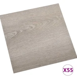 vidaXL Tableros de Suelo 55 pcs Taupé 5,11 m² PVC Madera Discount