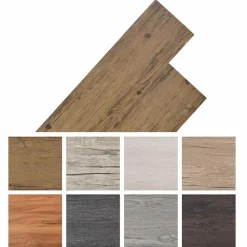 vidaXL Tableros de Suelo 18 pcs Madera de Nogal Marrón 5,26 m² PVC Marr&oacute;n nogal Hot