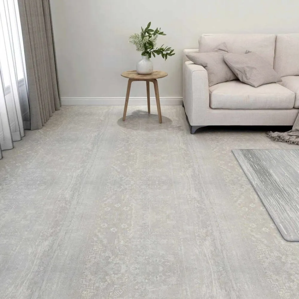 vidaXL Materiales De Construcción-Tableros de Suelo 55 pcs Gris Claro 5,11 m² PVC