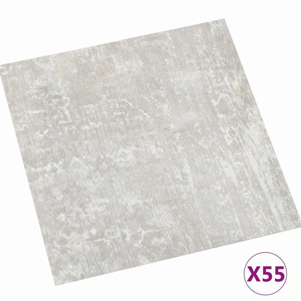 vidaXL Materiales De Construcción-Tableros de Suelo 55 pcs Gris Claro 5,11 m² PVC