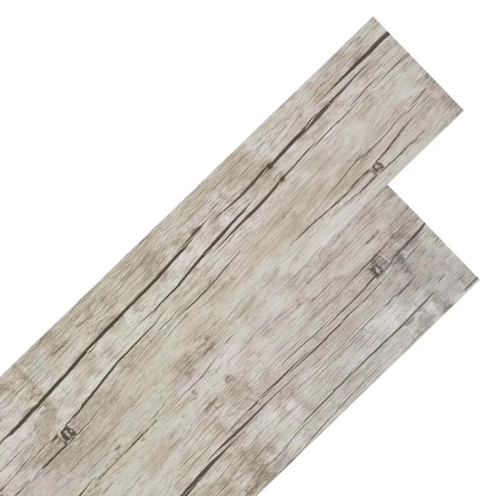 vidaXL Tableros de Suelo 36 pcs Gris 5,02 m² PVC Roble lavado