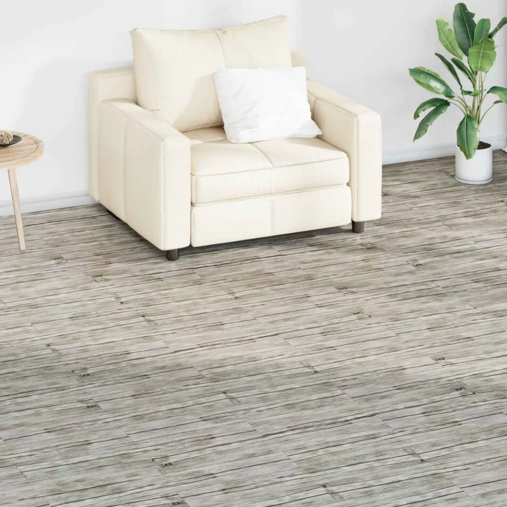 vidaXL Tableros de Suelo 36 pcs Gris 5,02 m² PVC Roble lavado