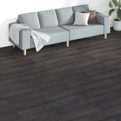 vidaXL Tableros de Suelo 18 pcs Gris oscuro 5,26 m² PVC Roble Gris Oscuro Discount
