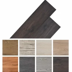 vidaXL Tableros de Suelo 18 pcs Gris oscuro 5,26 m² PVC Roble Gris Oscuro Discount