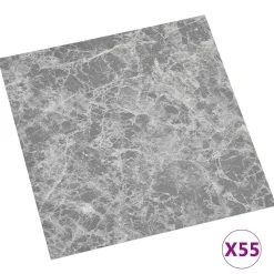 vidaXL Materiales De Construcción-Tableros de Suelo 55 pcs Gris Concreto 5,11 m² PVC