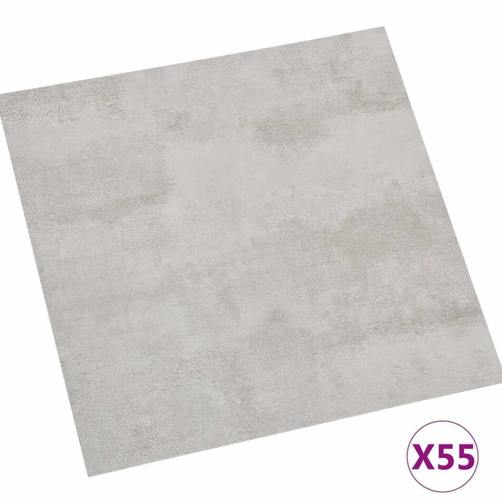 vidaXL Materiales De Construcción-Tableros de Suelo 55 pcs Gris Claro 5,11 m² PVC