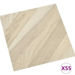 vidaXL Tableros de Suelo 55 pcs Beige 5,11 m² PVC Hot